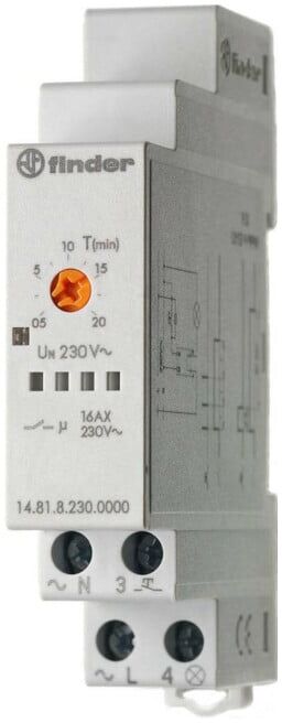 Finder Automatisme pour cage d'escalier 1S 16A 230VAC 14.81.8.230.0000 (148182300000)
