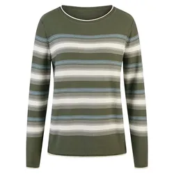 Rundhals-Pullover BASLER grün, 38