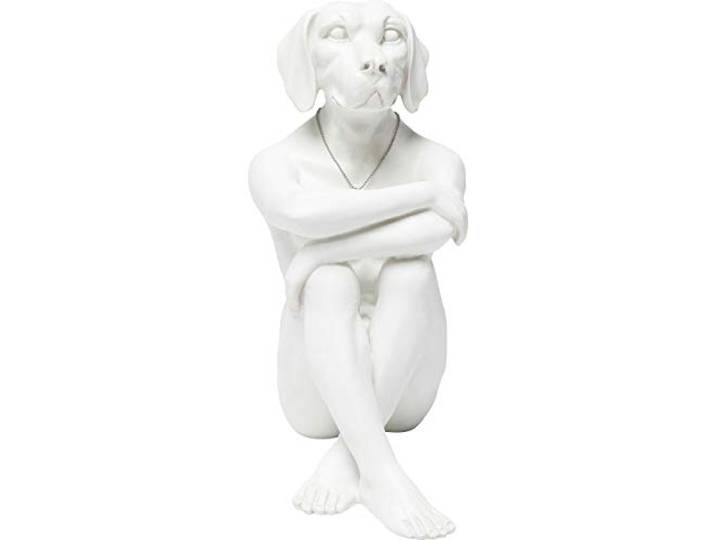 Kare Design Deko Figur Dog Marc, Weiß, 33x26x17 cm (H/B/T)