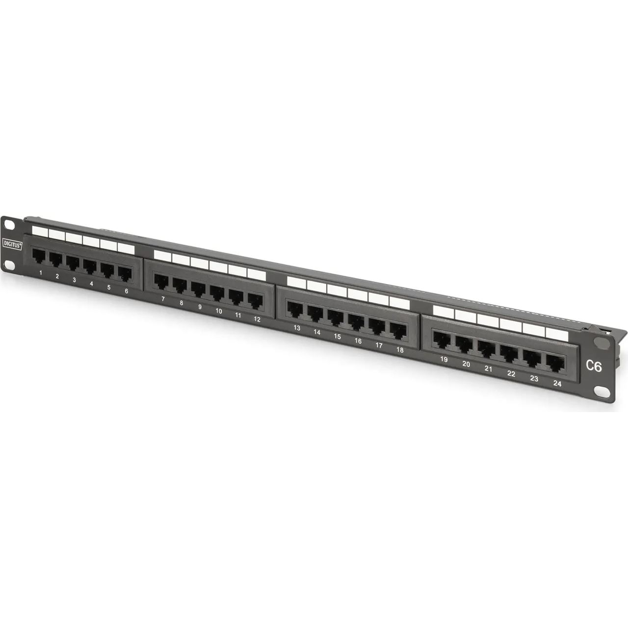 Digitus Patchpanel 1U 24-Port LSA Cat6 8P8C ungeschirmt