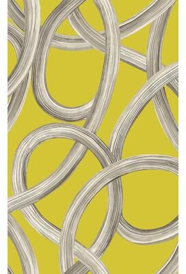 OhPopsi Calix Chartreuse Twisted Geo Wallpaper