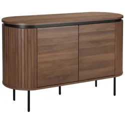 Oviala Business Modernes rechteckiges Sideboard mit 2 Türen L120 cm dunkles Holz