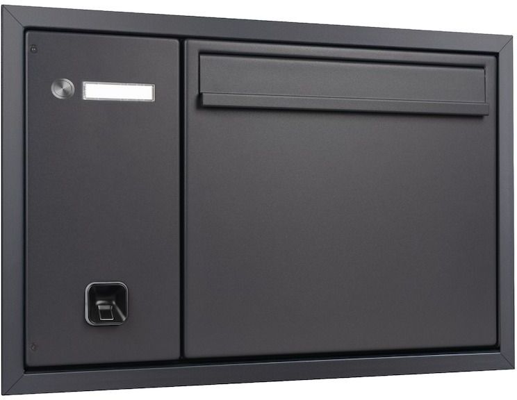 ekey HELLO-Briefkasten Unterputz und ekey sLine Fingerprint
