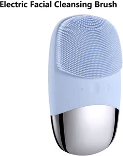 Uplift Curations Sonic Electric Facial Cleansing Brush Deep Clean Face Massager blue