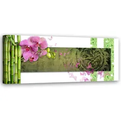 WANDBILD orchidee und bambus