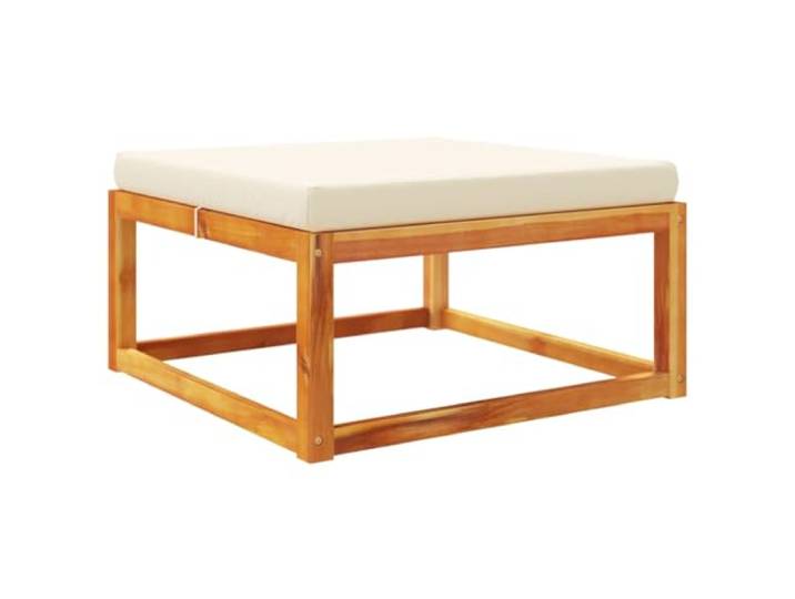 GHVBNMF Gartenhocker Holz 65x65x29 cm Massivholz Akazie mit Kissen Modularer Hocker aus geöltem Akazienholz für Terrasse und Balkon. Flexibel nutzbar als Sitzgelegenheit oder Beistelltisch.