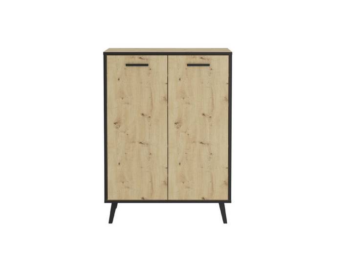 PREISBRECHER Kommode PLAU 1, in Artisan Eiche Dekor - 68,5x93,5x33cm (BxHxT)