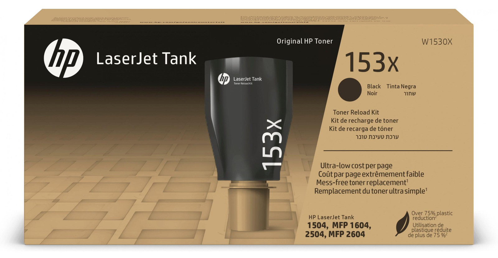 HP 153X Genuine Black Toner Refill Kit voor LaserJet Tank W1530X