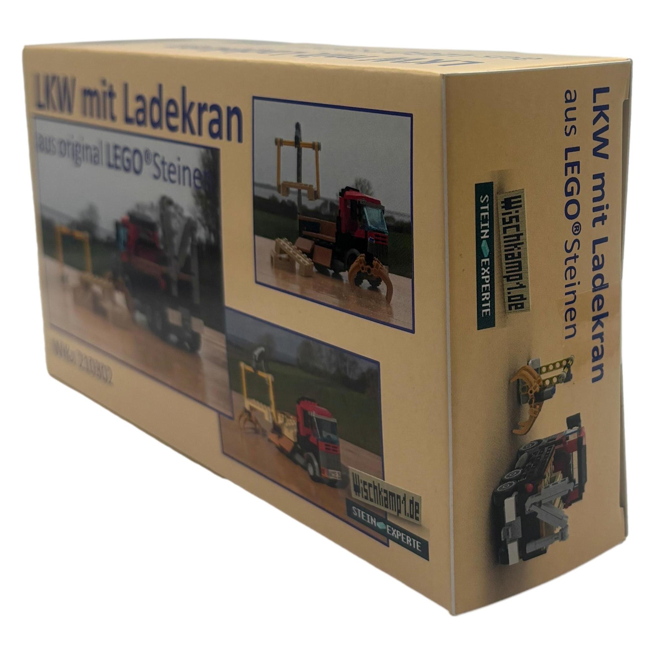 LEGO LKW mit Ladekran, Paletten & Nummernschild - Baustellenfahrzeug fuer City, Transport & Baustelle (LEGO City) (70229035)