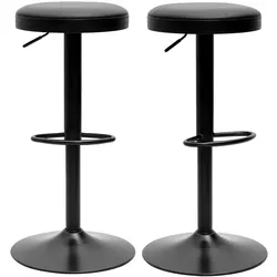 Schwarze höhenverstellbare Barhocker (Set von 2) BYRON