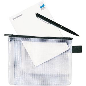 Rexel Reißverschlussbeutel Mesh Bag 1300254, A6, schwarz / transparent, aus PVC, 1 Fach