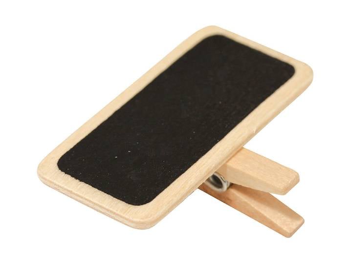 Rayher Holz-Minitafel auf Klammer 4 × 2 cm 6 Stück