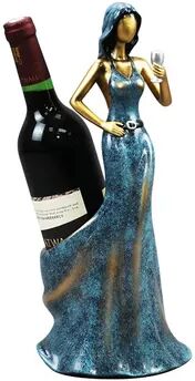 Youfap Market Red Wine Rack Home Decoration Ornaments, Sexy Girl Wine Bottle Holder, Creative Grape Wine Display Rack blue