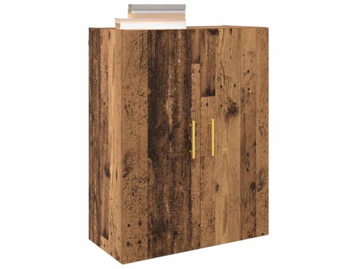 KTHLBRH Wandschrank aus altem Holz, 69,5 x 34 x 90 cm Inklusive Holzeinlegeböden, 2 Scharniertüren, modernes Design, einfache Wartung