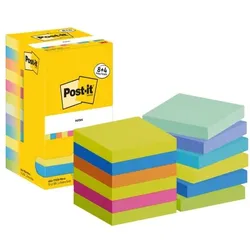 Post-it Notes 8+4 Vorteilspack Haftnotizblock 76 x 76 mm »Notes 654-TFEN-P8+4«, 12 Stück gelb