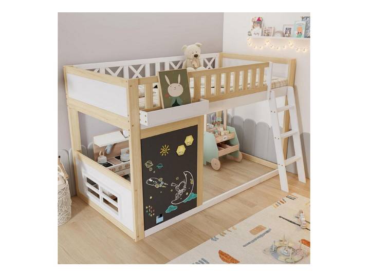 LuxusKollektion Hochbett Kinderhochbett 90x200 mit Zubehör (1-St)