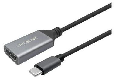 VivoLink PROHDMIUSBCFM2 USB-C naar HDMI kabel, USB 3.2 Gen 1, 2 meter, zwart