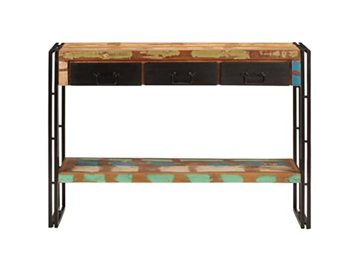 HKLGBVCR Konsolentisch, 110 x 30 x 76 cm, Massivholz, 3 Schubladen