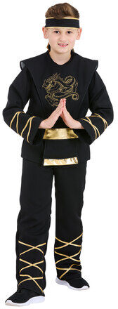 Kinderkostüm "Ninja", schwarz/gold