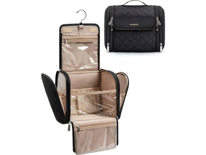 Grosser Make-Up Organizer Kulturbeutel mit Aufhängung, schwarz, Schwarz, 15x21.5x28 cm, Badaccessoires, Kosmetikdosen