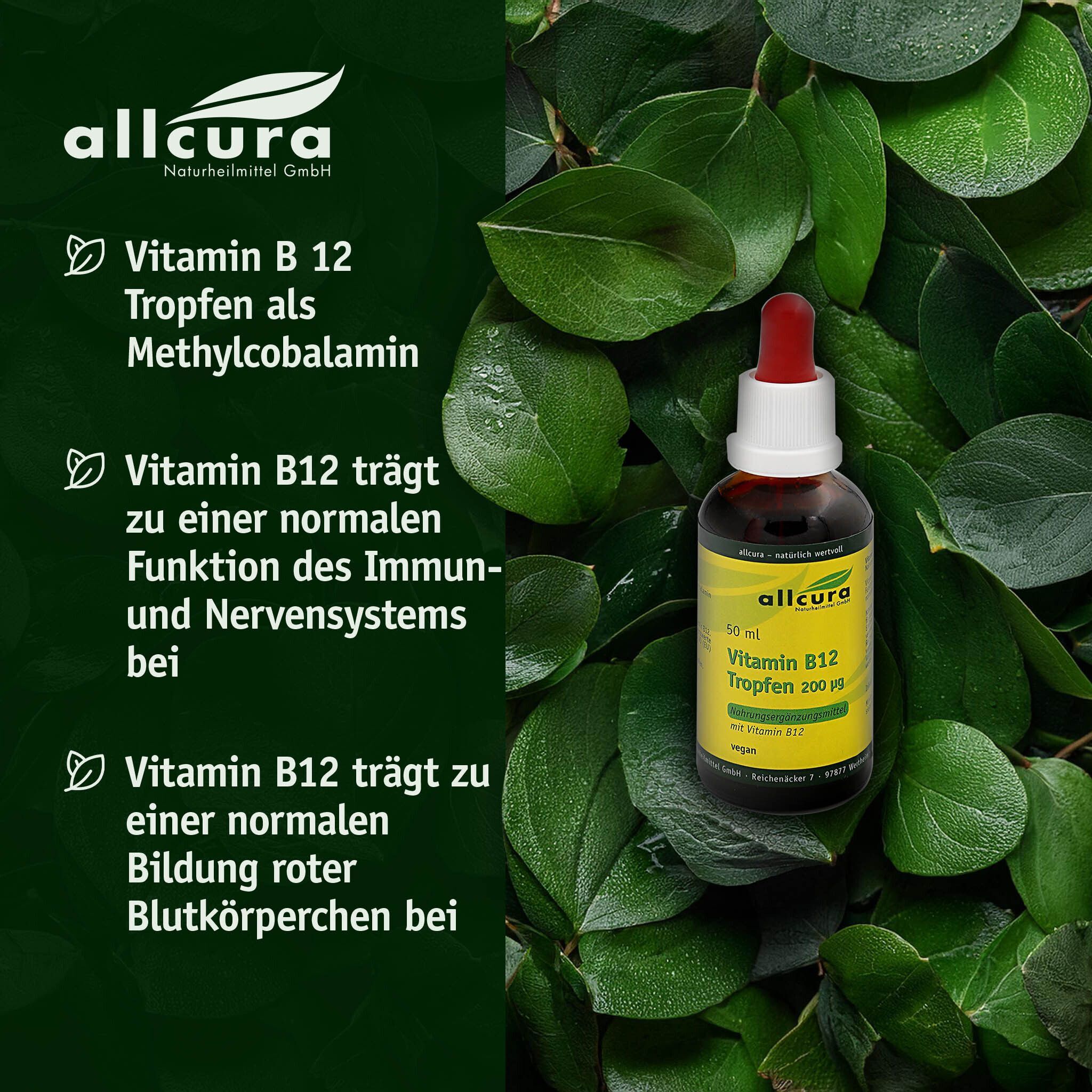 allcura Vitamin B12 Tropfen 200 µg 2x 2x50 ml
