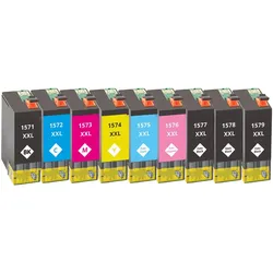 Druckfuxx, Druckerpatrone, 9x Patronen für Epson Stylus Photo R3000 mit Chip Kompatibel Set