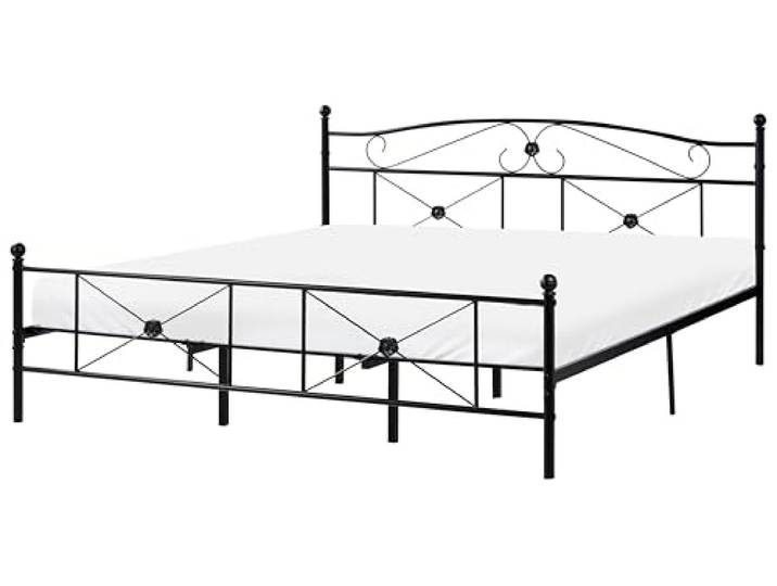 Zeitlos schönes Metallbett in schlichtem Design 180 x 200 cm schwarz Rodez