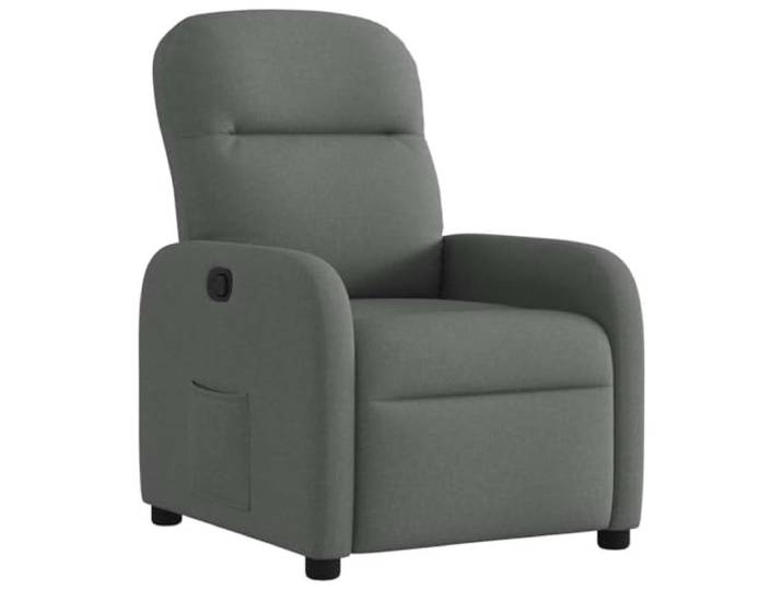 vidaXL Fauteuil verstelbaar stof donkergrijs