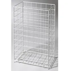 Sammelkorb klein, 28,5x19x35,5cm, Drahtgeflecht weiß, 2340012, f. Papierhandtuch
