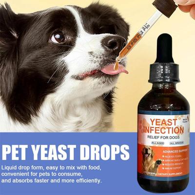 Happy Pet Pantry Natural Dog & Cat Yeast Infection Drops Herbal Gut & Immune Support Supplement Natural Dog & Cat Yeast Infection Drops Herbal Gut & Immune Support Supplement