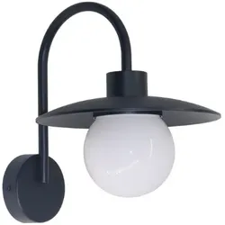 LUXULA Elegante Wandleuchte, Innen/Außen, schwarz