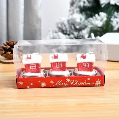 On Spot Shop Christmas Candles Set, Table Decorations, With Santa Claus, Snowman, Xmas Tree, And Pine Cones, For Party, Craft Gifts e