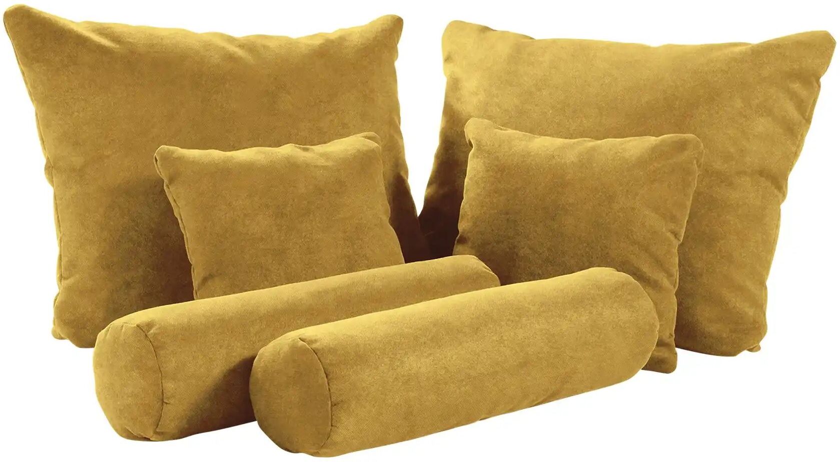 meinBett Deko-Kissenset  6-teilig  Pembroke ¦ gelb ¦ Maße (cm): B: 90 H: 80 T: