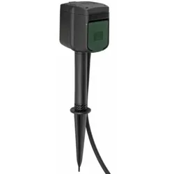 BRENNENSTUHL Connect WIFI Gartensteckdose mit Erdspieß, 2-fach, IP44, 10m Kabel, Smart-Steckdose