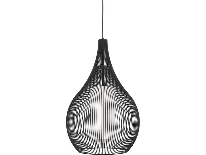 EGLO Razoni 1 Hanglamp - E27 - Ø 42\,5 cm - Zwart Wit - Staal Glas