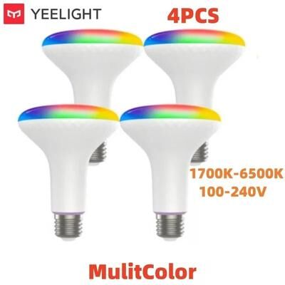 Uplifted Finds Yeelight Smart LED Bulb W3 (E26)   Global Version Dimmable WiFi Light With Voice Control multicolor 4 Pcs B