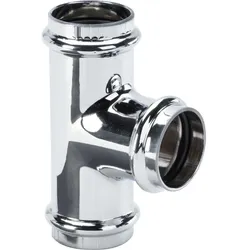 Viega T-Stück 622312 DN 32, mit Muffen, O-Ringen, Kupfer verchromt