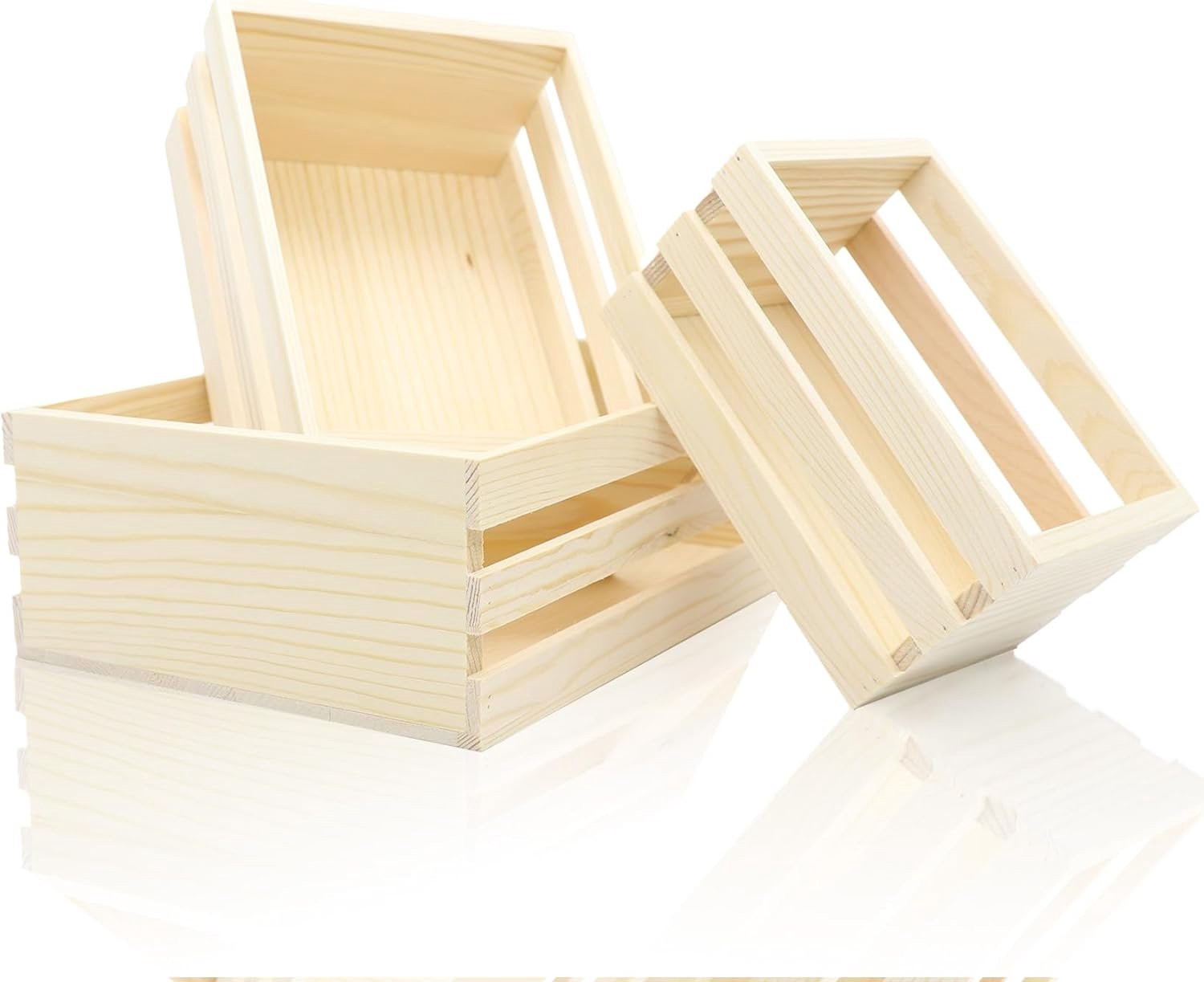 Set van 3 kleine houten kisten van Forbabe