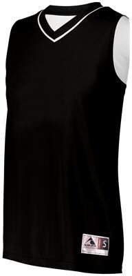 Augusta Sportswear 154 Athletic Women's Reversible Jersey T-Shirt in Black/White size Medium   Polyester