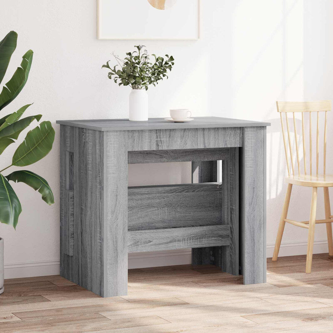 Brayden Studio Extendable Dining Table Grey Sonoma