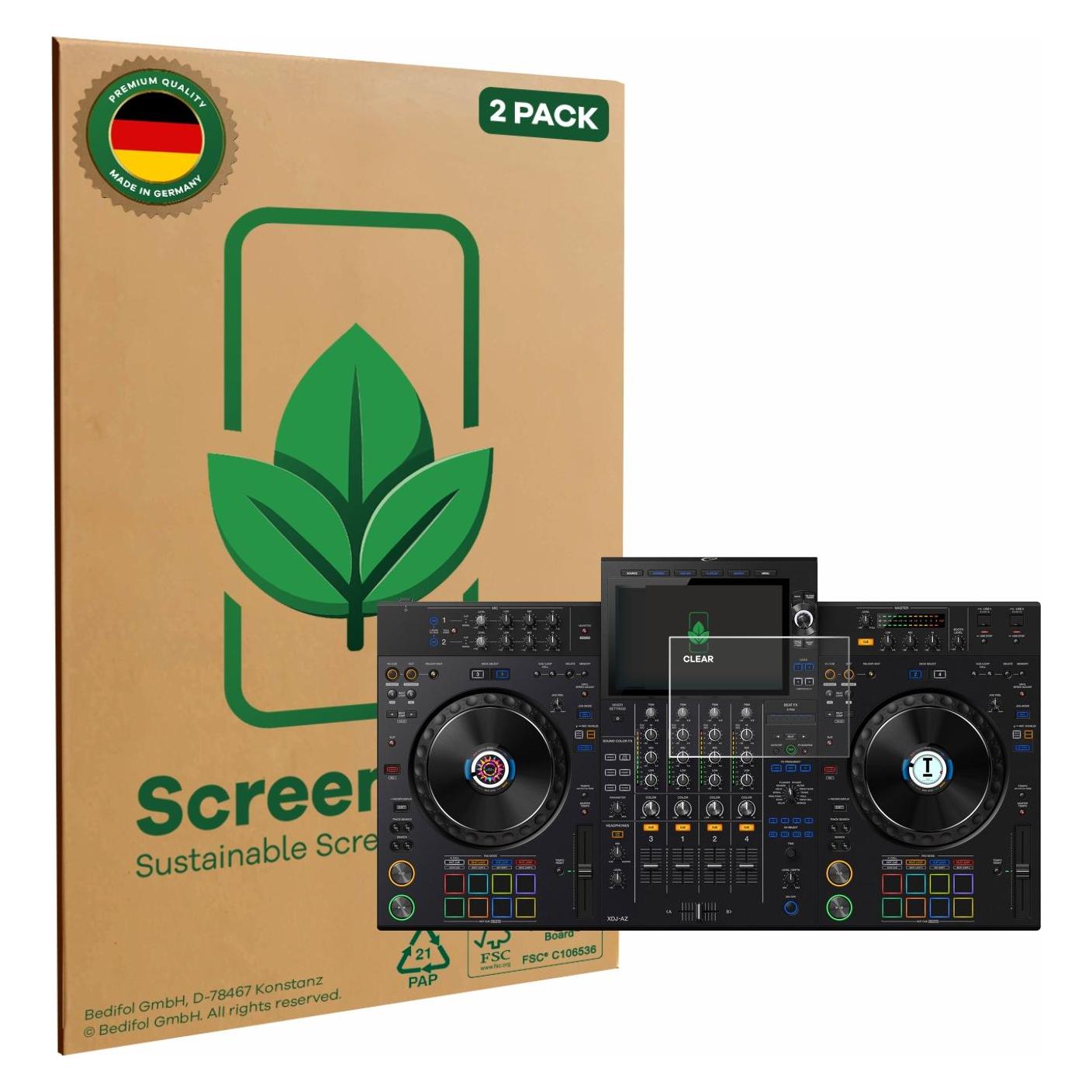 ScreenLeaf Schutzfolie für Pioneer XDJ-AZ Displayschutz Display Schutz Folie Klar Transparent (6158501)