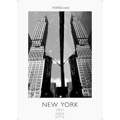 New York schwarz-weiss Kalender 2027 – Wandkalender | Fotokalender Nordamerika 59x42cm Grosses Format - Eleganter Schwarz-Weiß-Print mit