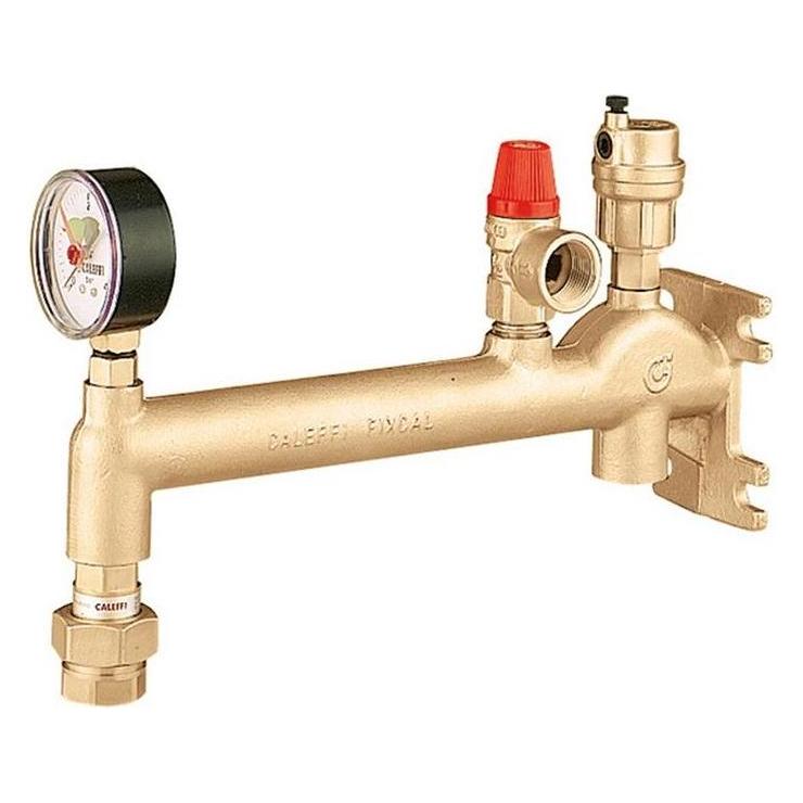 Caleffi Gefäss-Anschlussgruppe Fixcal 336 mit Kappenventil Messing (336631)