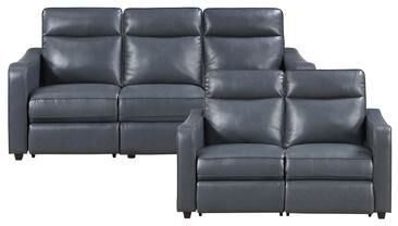 Fremont & Park Orlin Faux Leather Curved Track Arms 2-Piece Power Reclining Sofa Sets