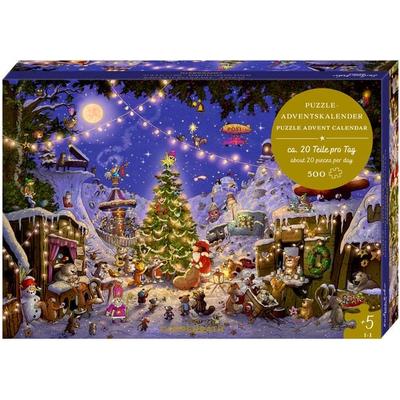 Puzzle-Adventskalender – Weihnachtsmarkt der Tiere