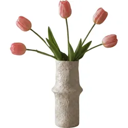 Botane Künstliche Blumen Tulpenstrauß 39 cm, rosa, 5 St.