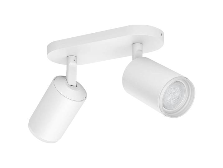 Philips Hue Spotleuchte Fugato Weiss 2 × 5.7 W - LED - Lichtfarbe: Warmweiss – Kaltweiss - Material: Metall/Kunststoff- LED Energiesparlampe
