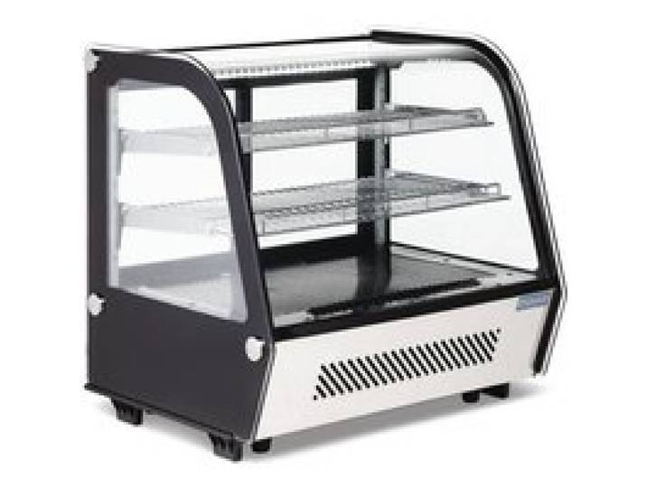 Vitrine Réfrigérée à Poser 4 côtés Incurvée - Argentée 120 litres - Polar