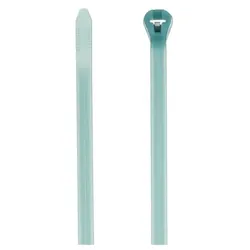 ABB TYZ527M Ty-Rap Stahlnasenkabelbinder 340x7 mm, 540N, Fluoropolymer ETFE aquamarinblau, -60/+170°C, UL94 HB nicht ausgasend, allzweck, VPE 50  - 50 Stück