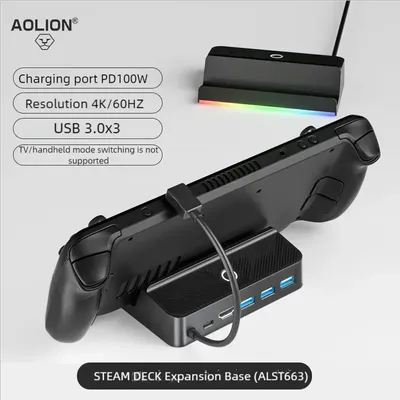 Für Steam Deck 4K HDMI-Kompatibel RGB Video AdapterTV Video Konverter Tragbare Ladegerät Dock Für Steam Deck konsole Zubehör